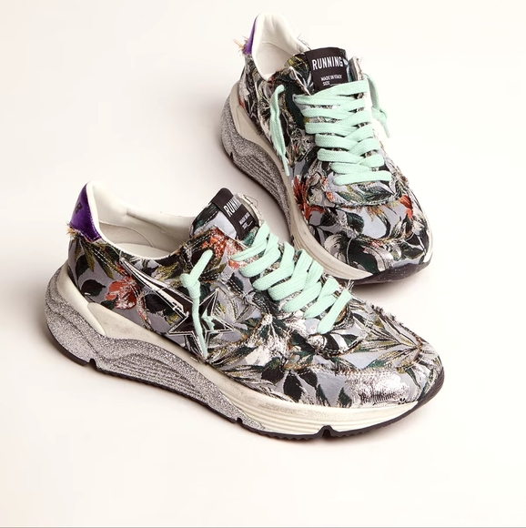 Golden Goose Floral Jacquard Running Sole Size 39 - Picture 2 of 4